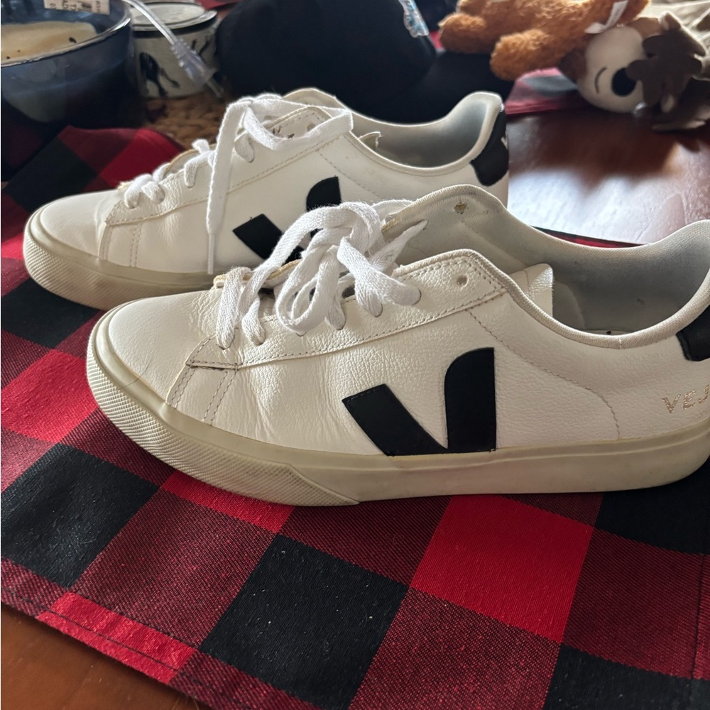 Veja White and Black Sneakers